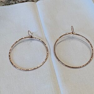 Elegant Rose Gold Hoop Earrings - 14k Gold Filled
